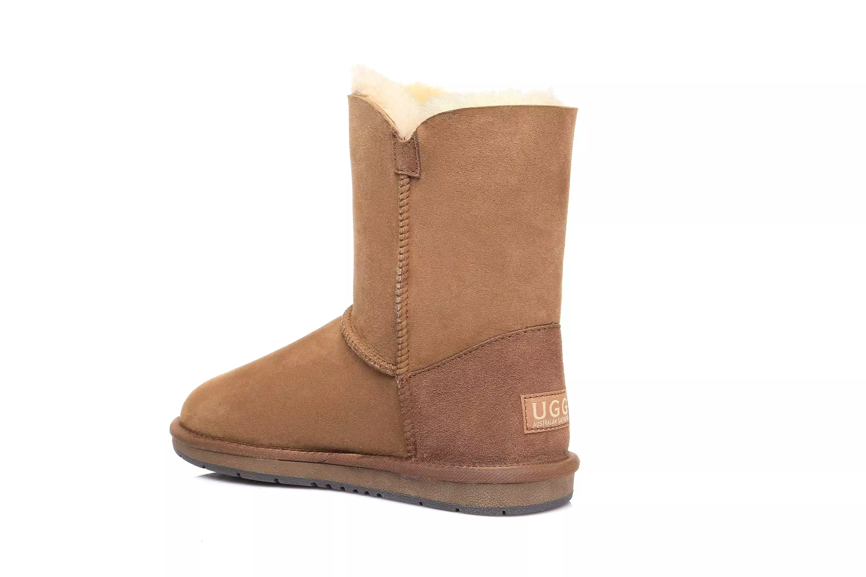 UGG Australian Shepherd Australian Genuine Sheepskin Short Crystal Button Boots