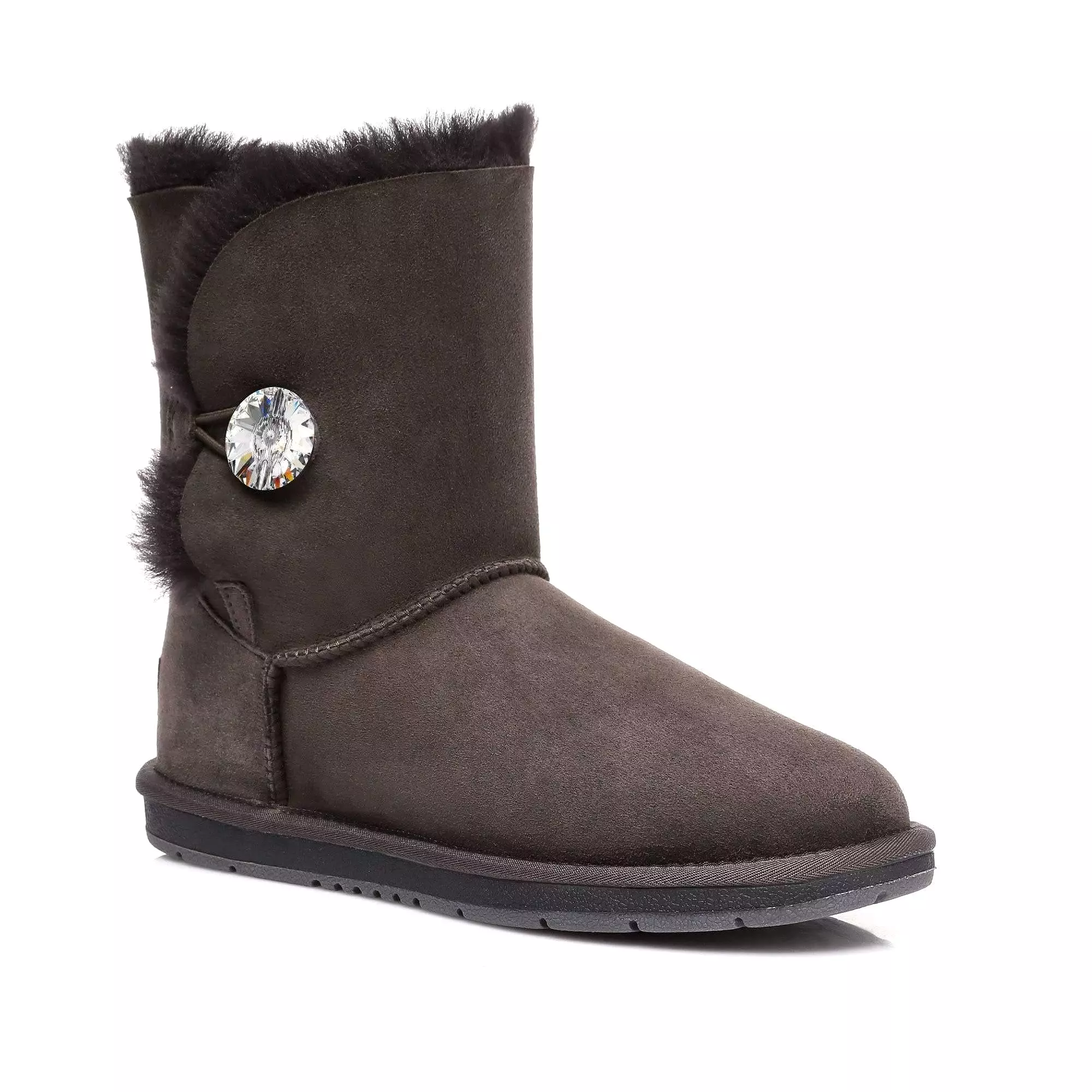 UGG Australian Shepherd Australian Genuine Sheepskin Short Crystal Button Boots