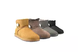 UGG Australian Shepherd Australian Premium Double Face Sheepskin Mini Crystal Button Boots