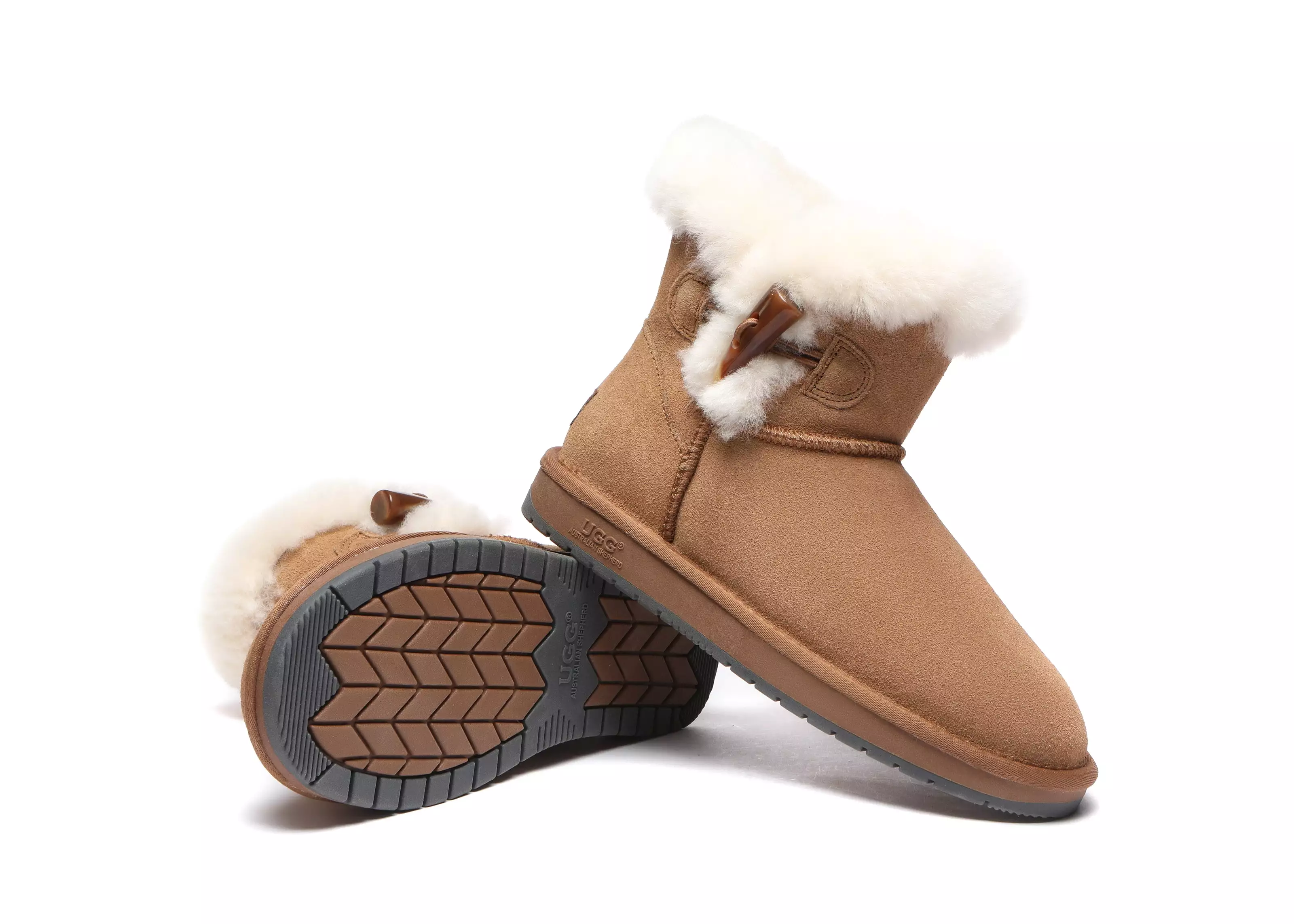 UGG Australian Shepherd Tiara Fluffy Top Women Mini Ugg Boots