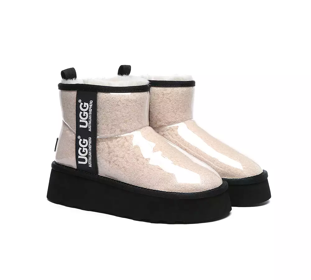 UGG AUSTRALIAN SHEPHERD Ugg Boots Clear Waterproof And Shearling Women Coated Classic Platform