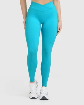 Unified Wrap Leggings | Aqua Blue