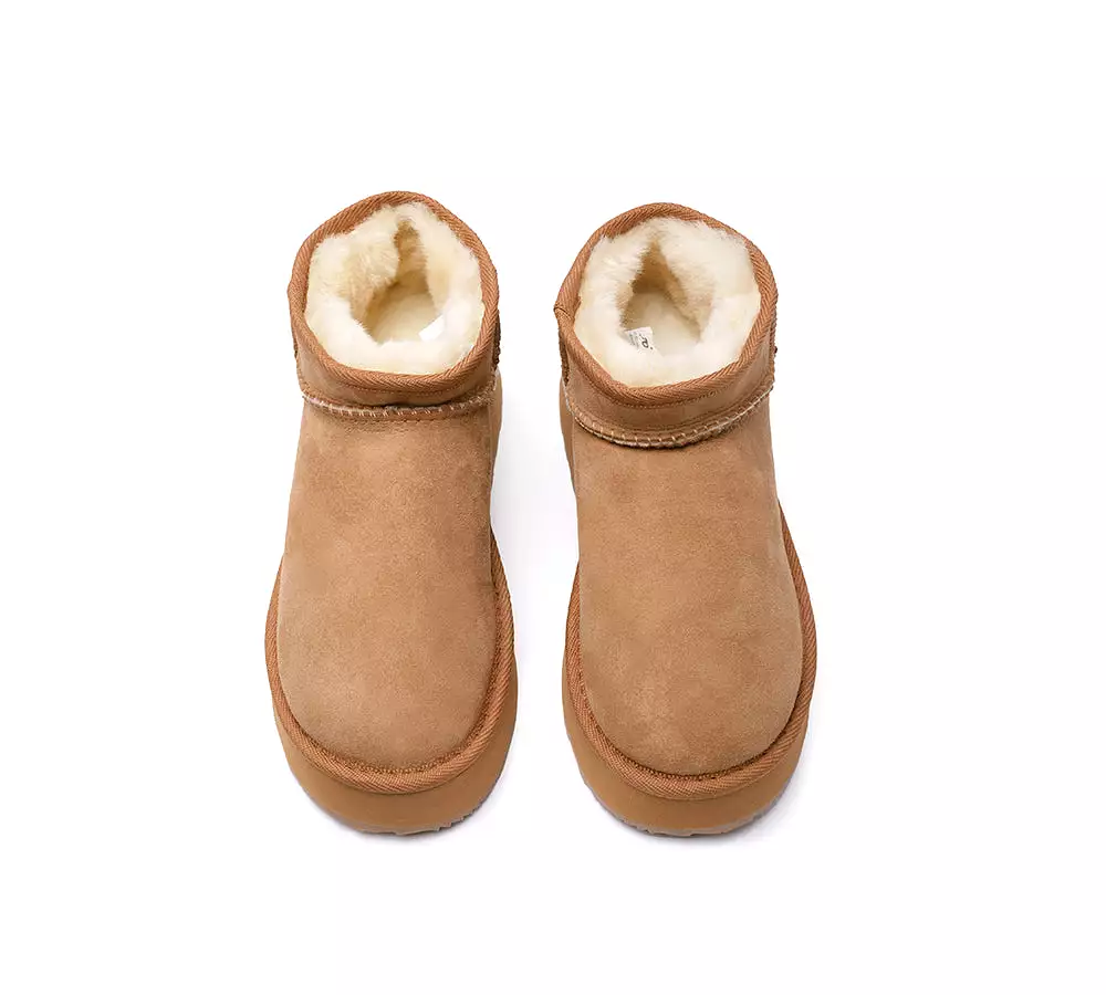 Urban UGG Australian Made Sheepskin Wool Ankle Boots Ultra Mini Platform