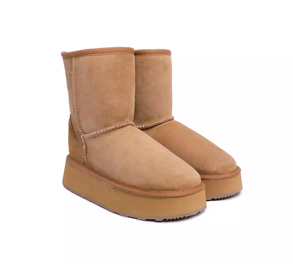 Urban UGG Australian Made Sheepskin Wool Boots Short Platform