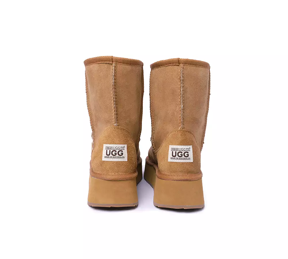 Urban UGG Australian Made Sheepskin Wool Boots Short Platform