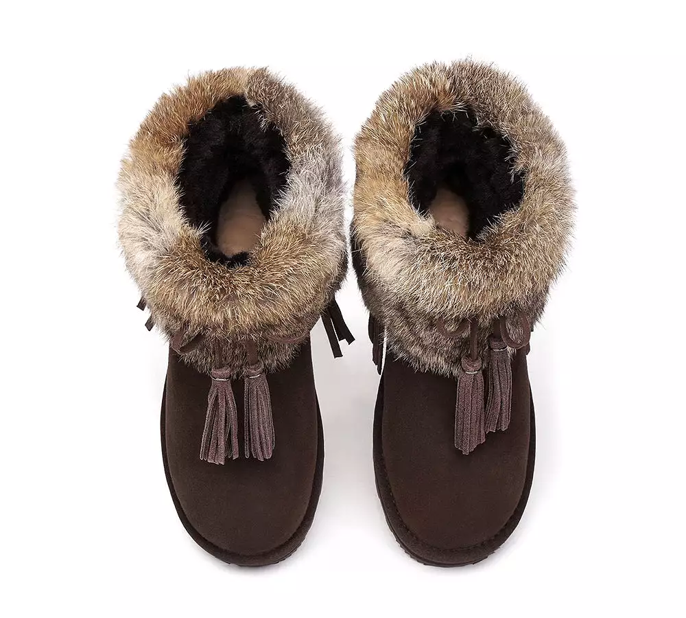 Urban UGG Sheepskin Ankle Fur Top Women Boots Urban Foxy