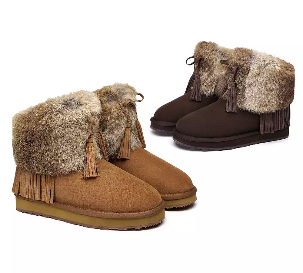 Urban UGG Sheepskin Ankle Fur Top Women Boots Urban Foxy