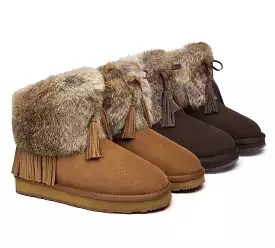 Urban UGG Sheepskin Ankle Fur Top Women Boots Urban Foxy