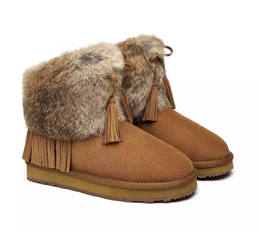 Urban UGG Sheepskin Ankle Fur Top Women Boots Urban Foxy