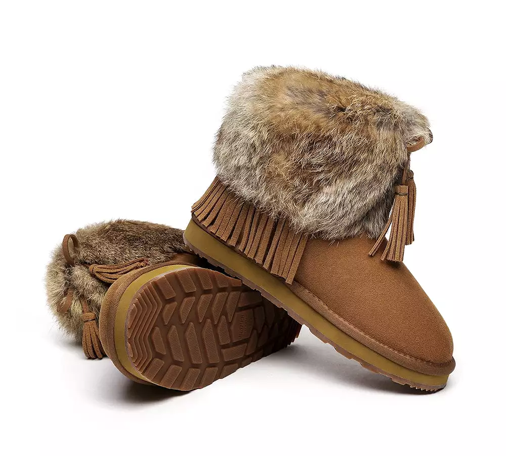 Urban UGG Sheepskin Ankle Fur Top Women Boots Urban Foxy