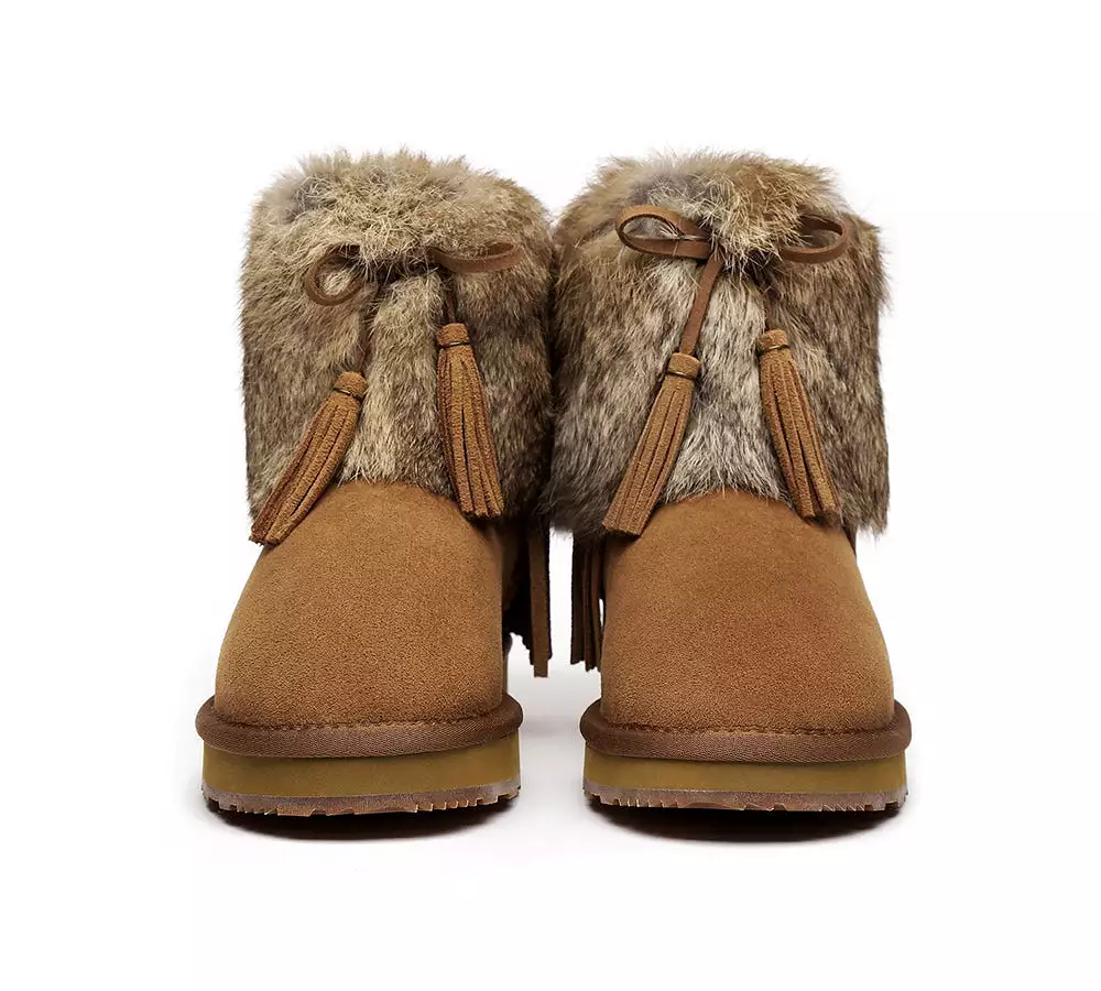 Urban UGG Sheepskin Ankle Fur Top Women Boots Urban Foxy