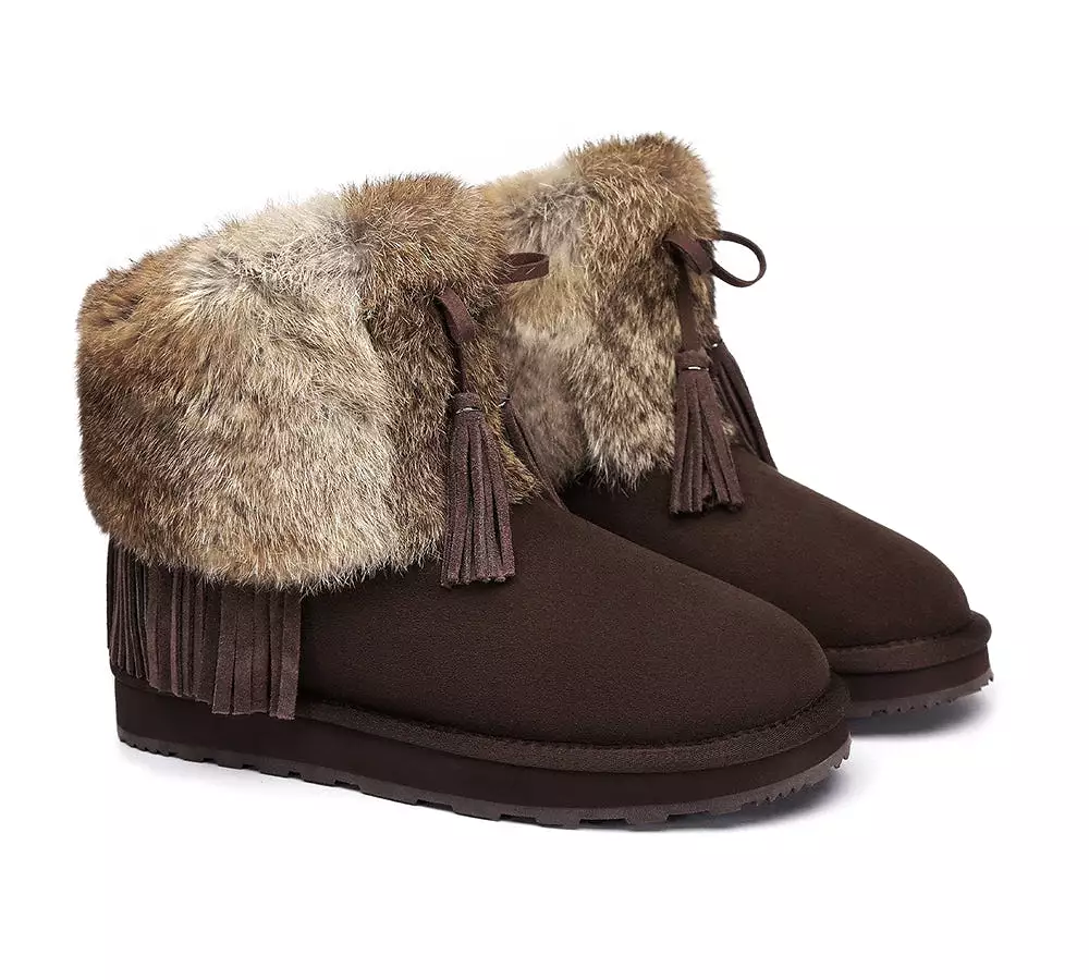 Urban UGG Sheepskin Ankle Fur Top Women Boots Urban Foxy