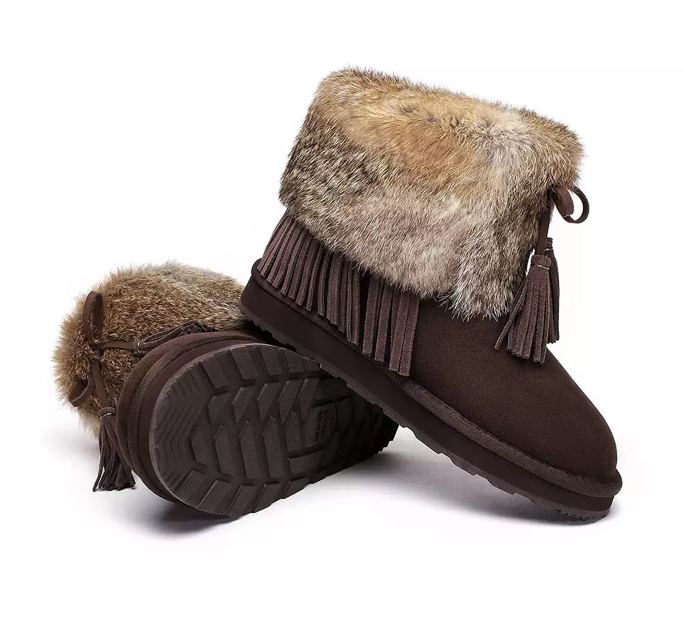 Urban UGG Sheepskin Ankle Fur Top Women Boots Urban Foxy