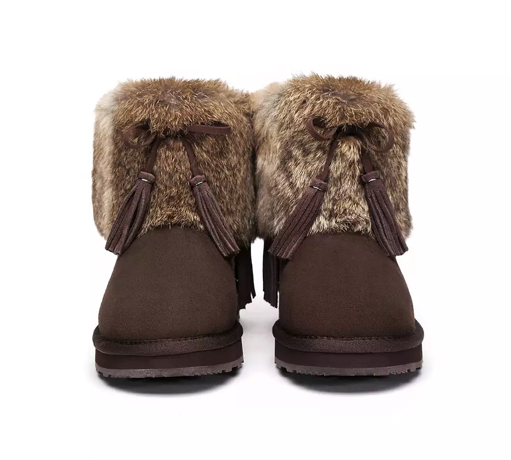 Urban UGG Sheepskin Ankle Fur Top Women Boots Urban Foxy