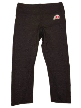 Utah Utes Colosseum WOMEN'S Gray Performance Workout Capri Leggings (M)