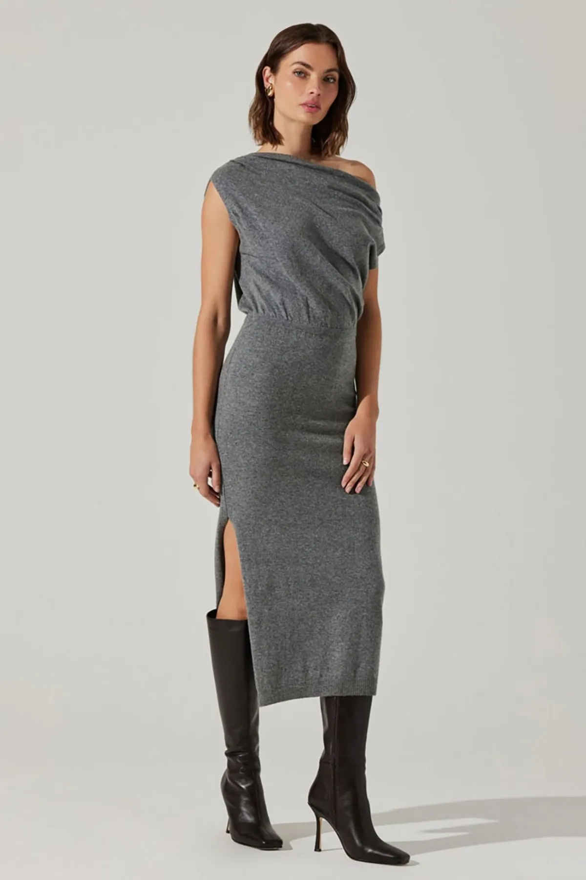 Val Sweater Dress - Charcoal