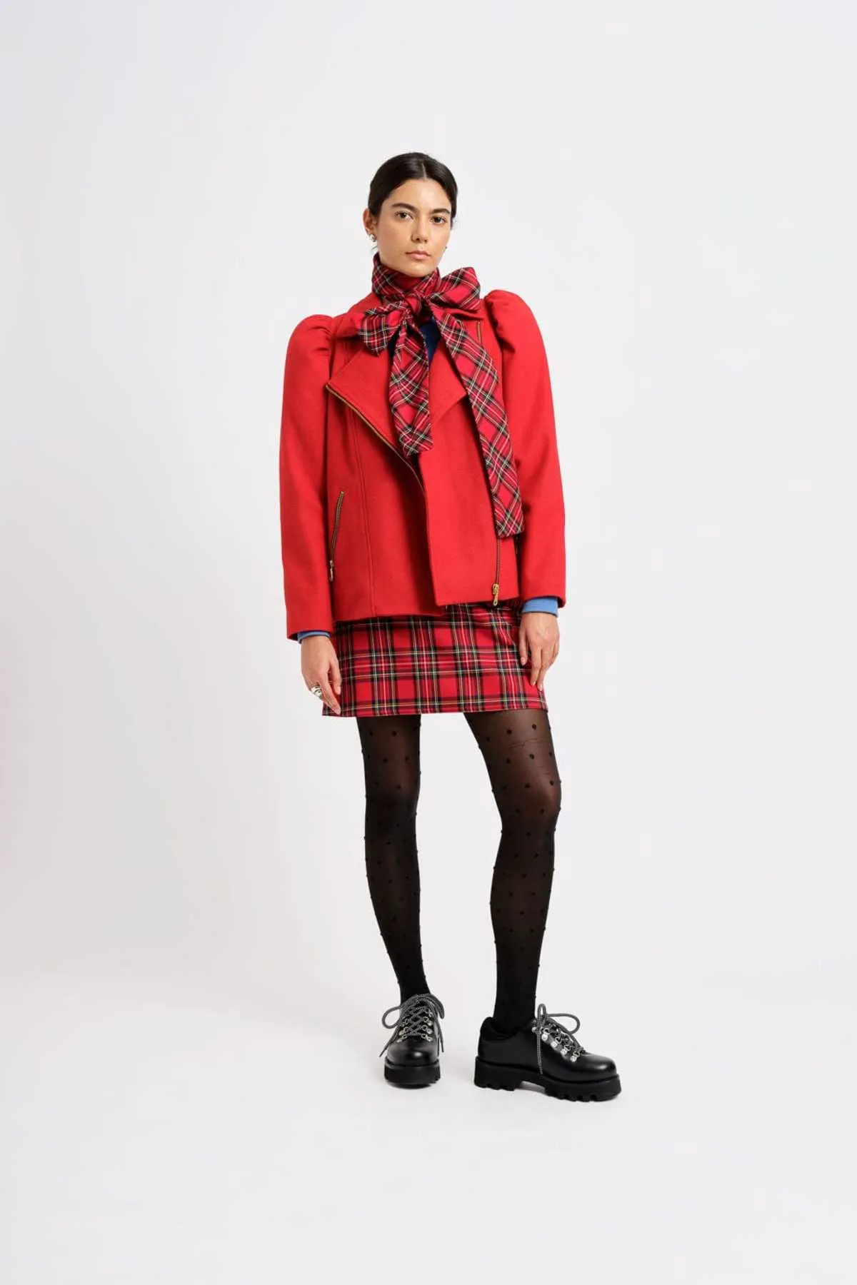 Valentine Moto Coat - Red