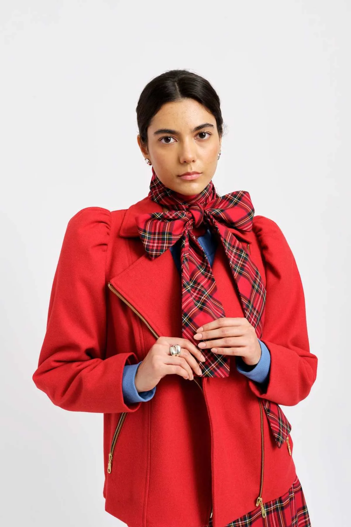 Valentine Moto Coat - Red