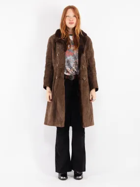 Vintage 70's Women Sheepskin Coat in Brown