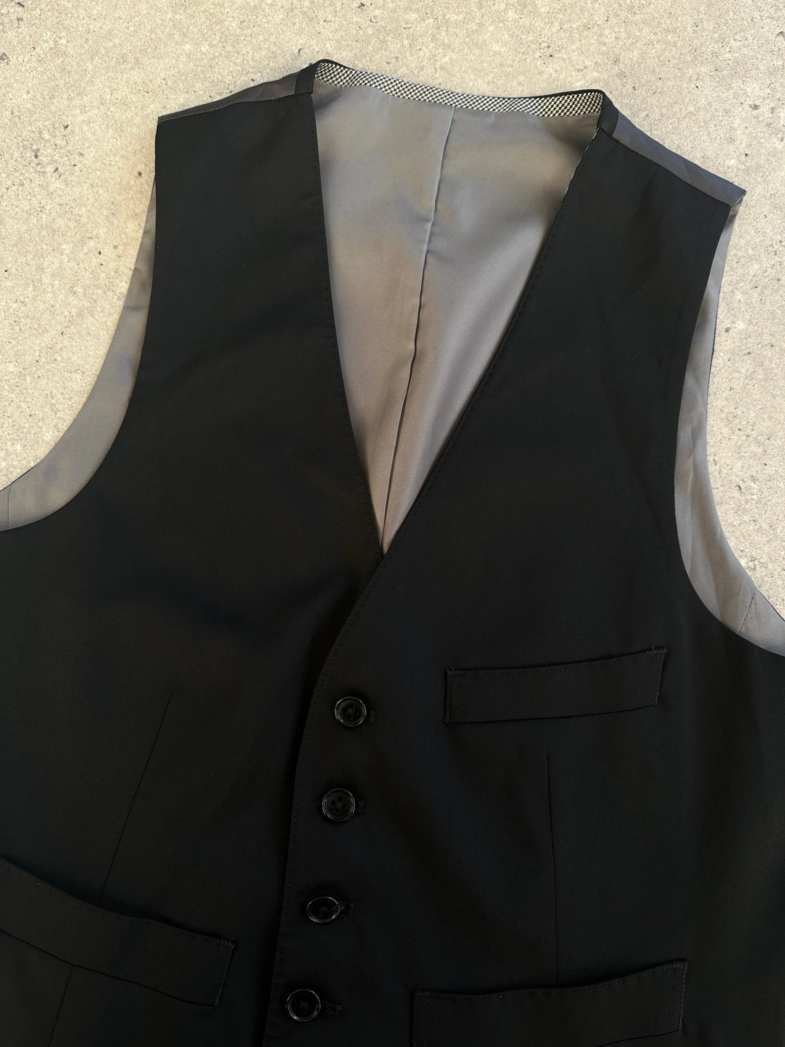 Vintage Reversible Wool Waistcoat - M