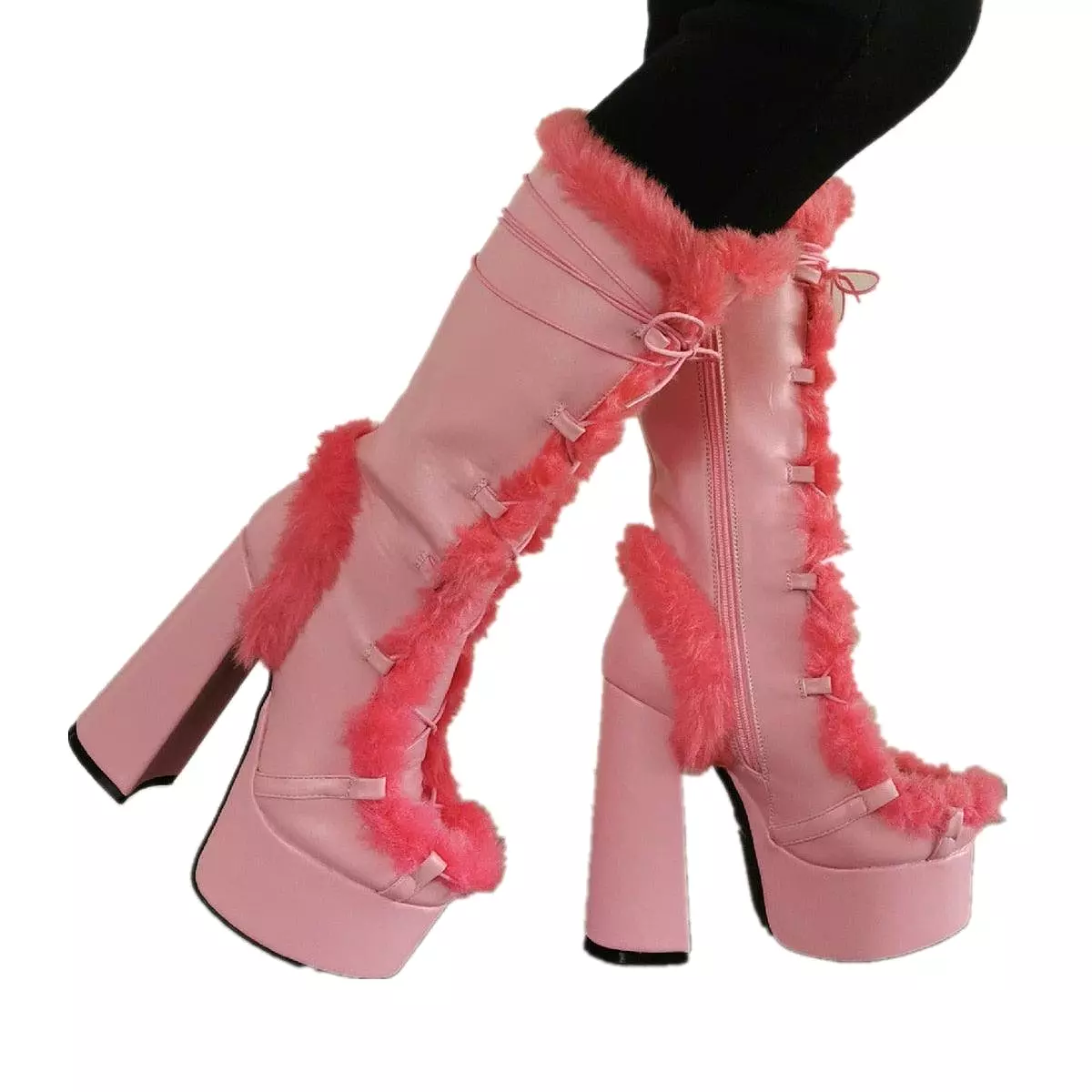 Warm High Heels Platform Boots