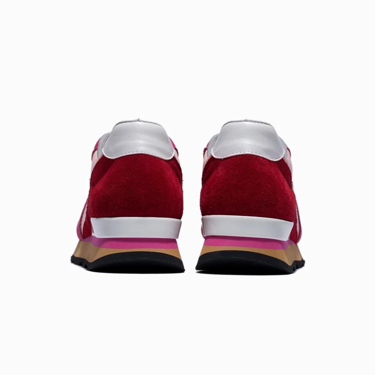 Women Lace-Up Suede Sneakers Rose 