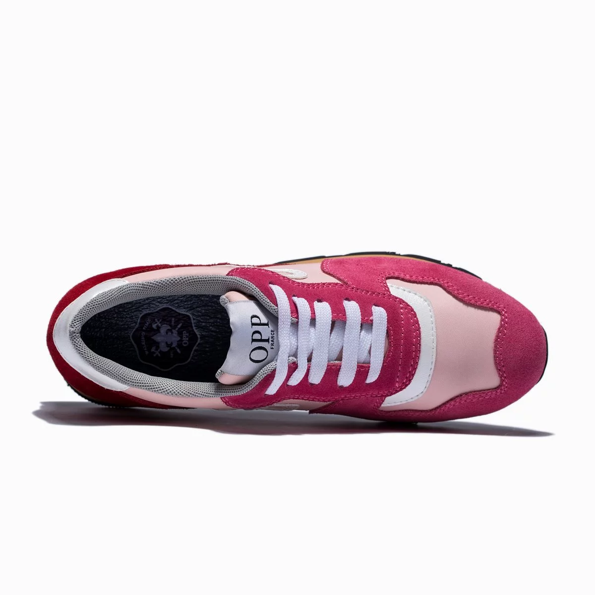 Women Lace-Up Suede Sneakers Rose 