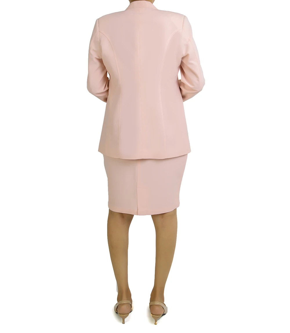 Women's Two Piece Light Pink Skirt Suit