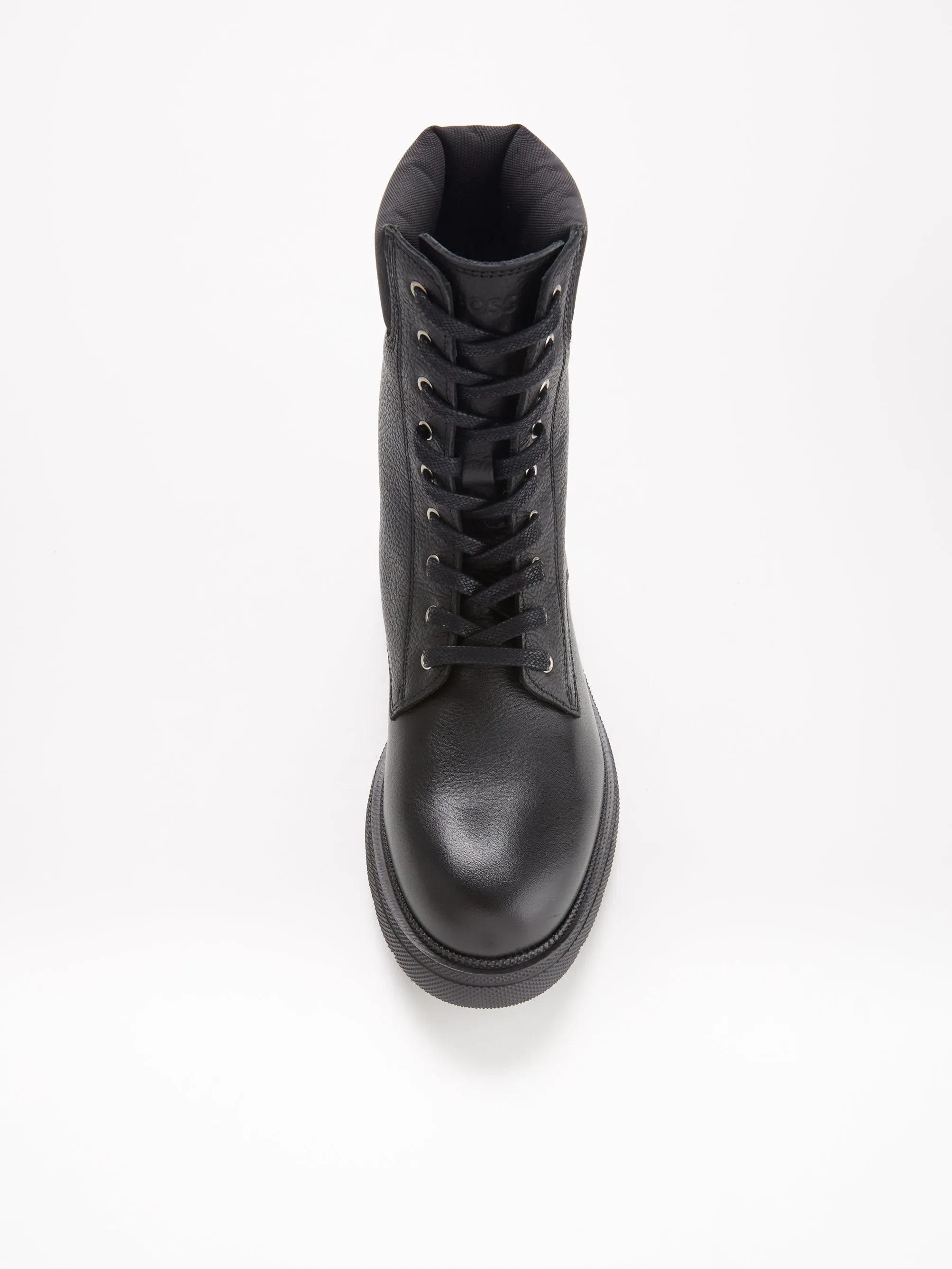 Womens Jacob Lace Up Leather Boot in Black