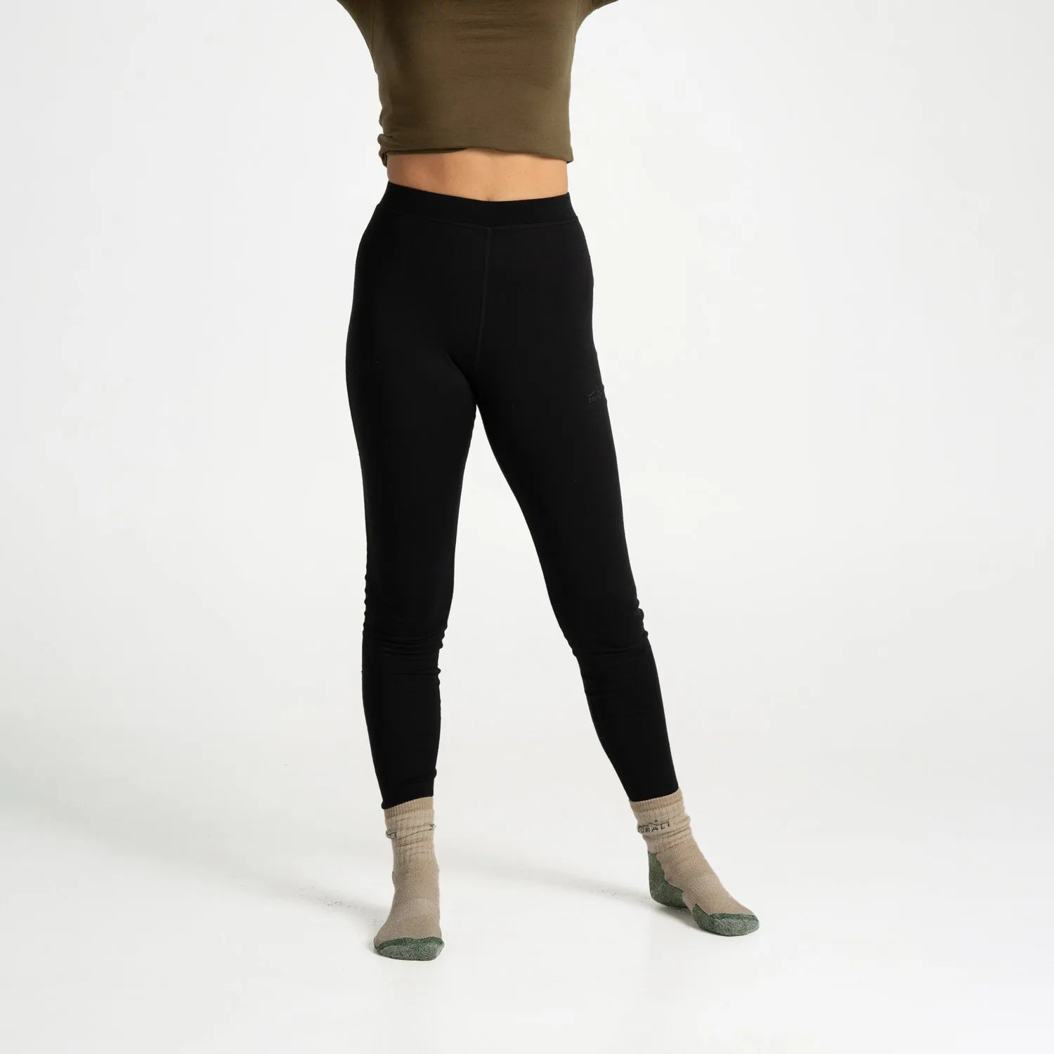 Womens Merino Leggings Black