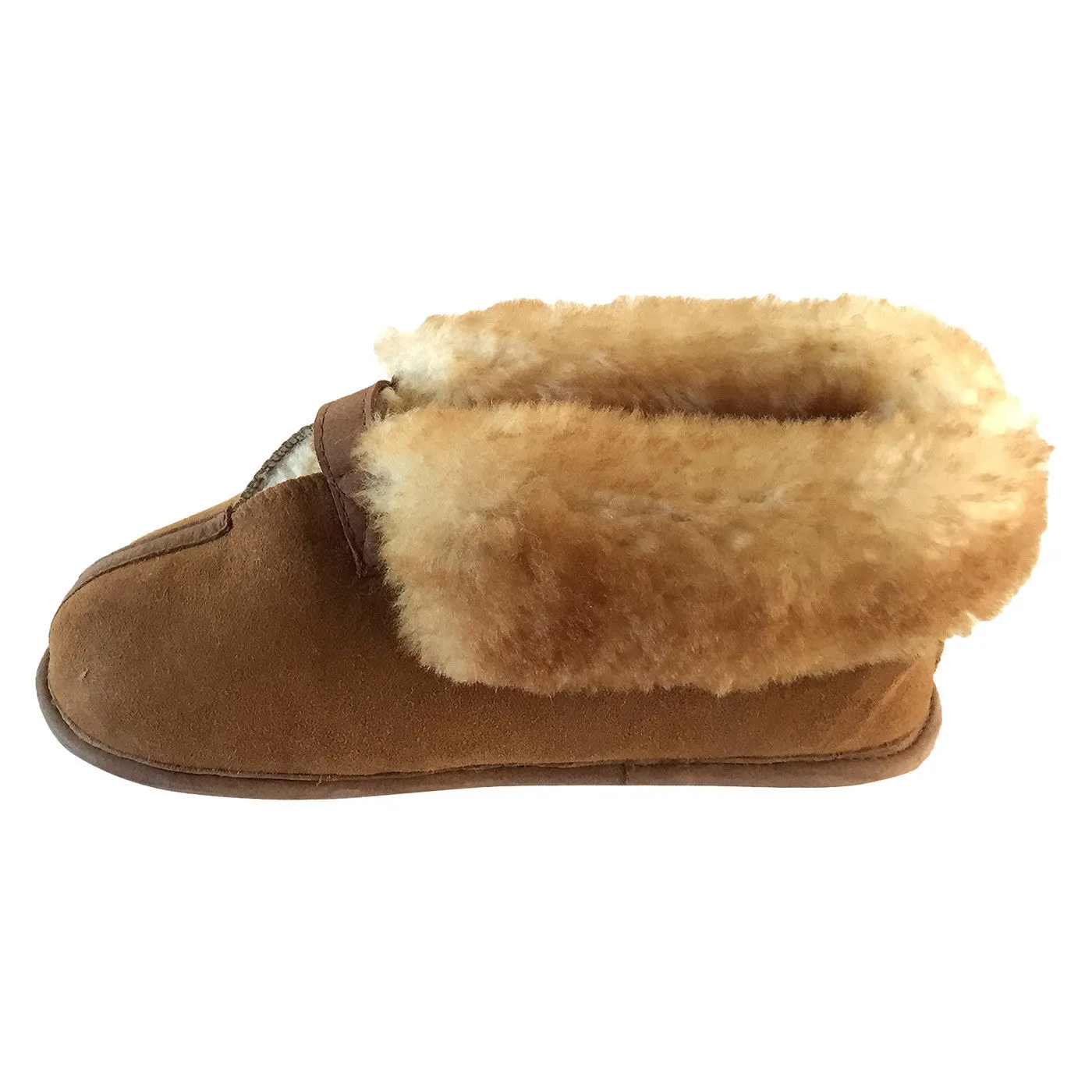 Women's Sheepskin Cabin Slippers with Velcro