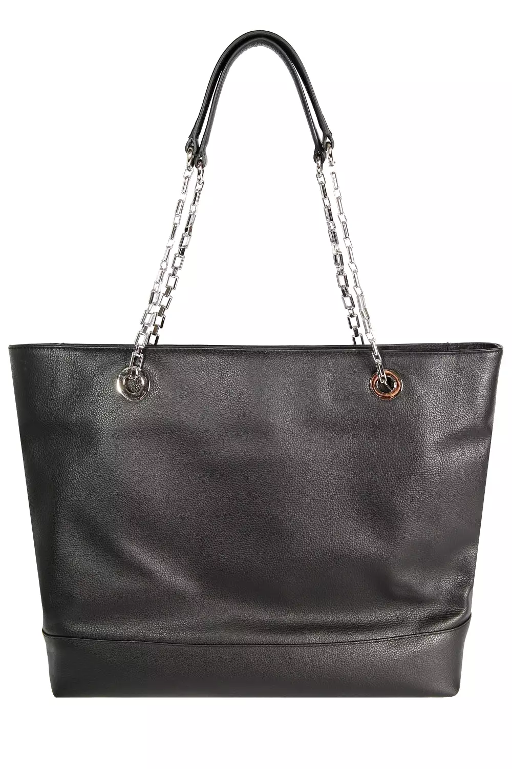 Womens Vky Original Gemma Tote Classic Large Leather Bag Handbag - Black