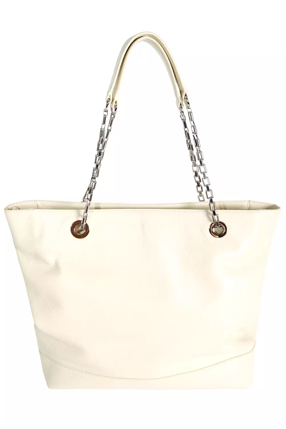 Womens Vky Original Gemma Tote Classic Large Leather Bag Handbag - Cream