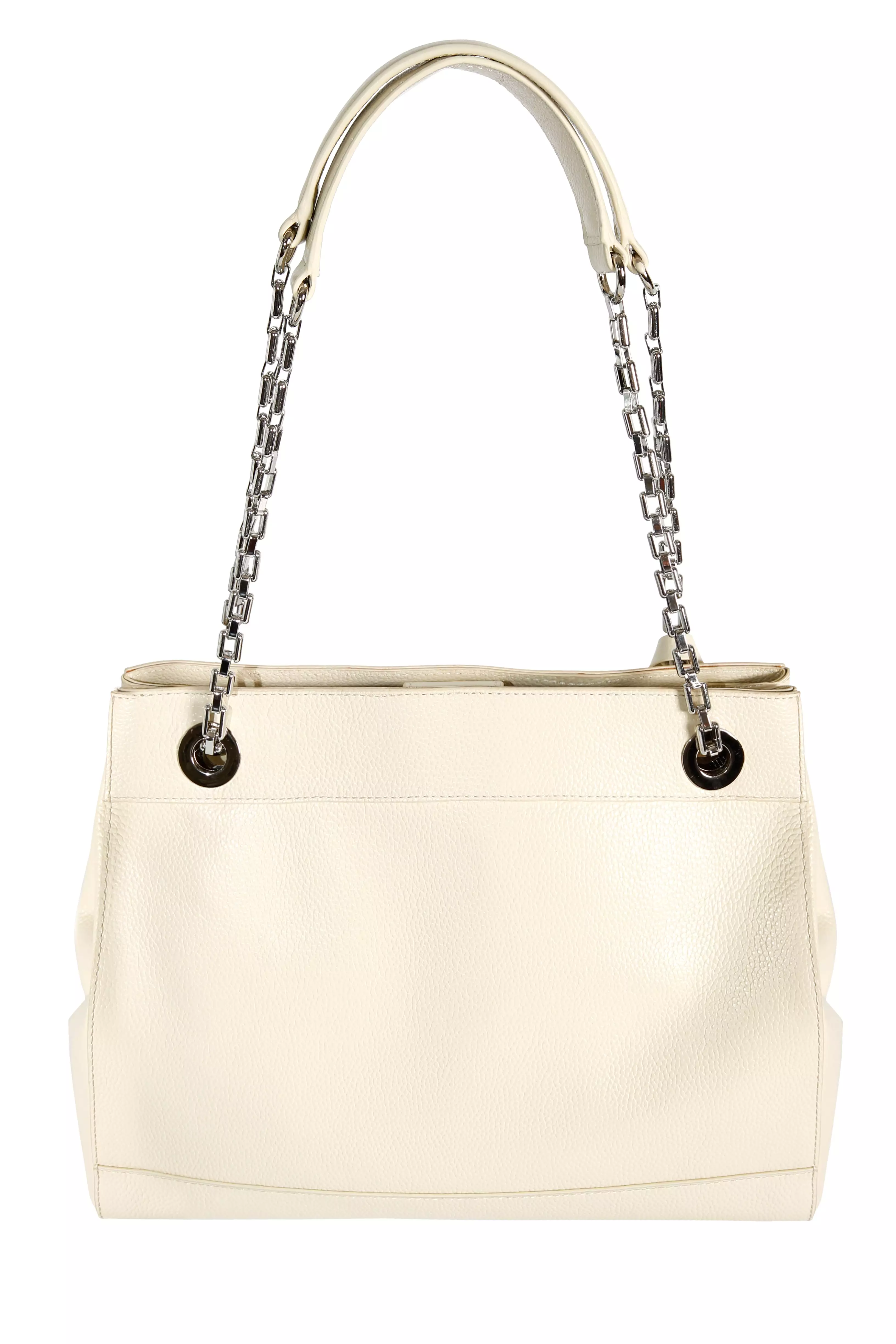 Womens Vky Original Leila Shoulder Classic Leather Bag Handbag - Cream