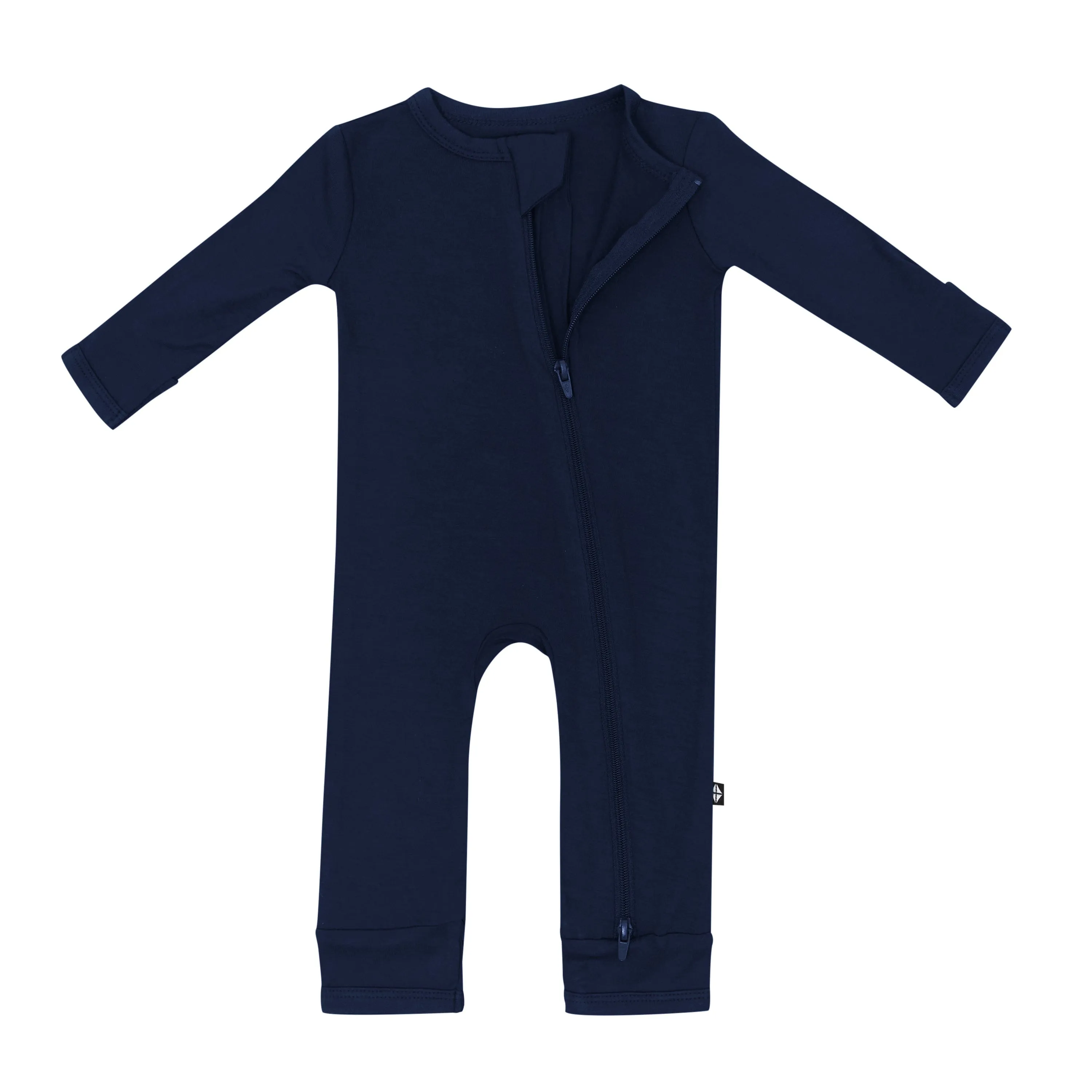 Zippered Romper in Navy